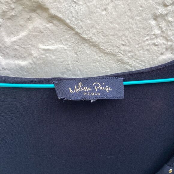 Black studded Melissa Paige woman’s plus top - Picture 6 of 7